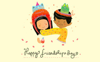 Couple hugging birthday hat cake - the other hand free wallpaper