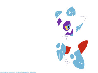 Cartoon blue red purple crystal - tail free wallpaper