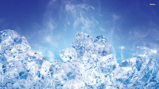 Ice cubes table blue background 2 - ice free wallpaper