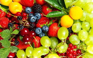 Fruit bunch laying ground together - the ground together free wallpaper
