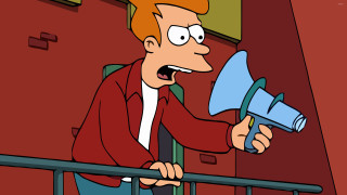Man holding megaphone yelling surprised - viennese actionism free wallpaper