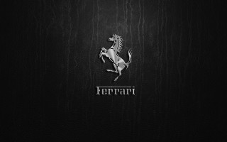 Ferrari logo black background white - a white horse free wallpaper