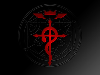Red cross crown black background - eldritch free wallpaper