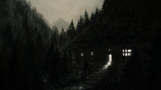 Cabin in the woods staircase - a cabin free wallpaper