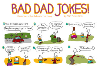 Comic man phone bad dadjokes - a comic strip free wallpaper