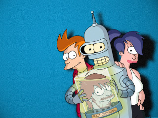 Cartoon man woman robot beard - a robot free wallpaper