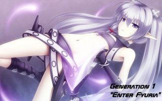 Girl long hair sword elf - cybernetic free wallpaper