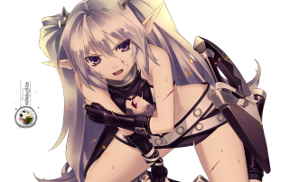Woman sword black outfit posing - gapmoe yandere grimdark free wallpaper