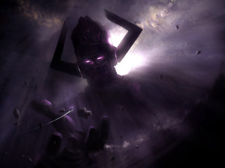 Strange creature purple eyes dark - a strange face free wallpaper