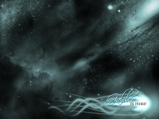 Space black white swirling stars - galaxy free wallpaper