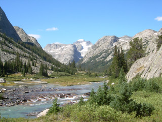 Lush river forest mountains sky - alexander brook free wallpaper