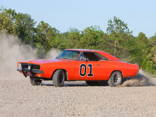 Orange car dirt road trees - a number free wallpaper