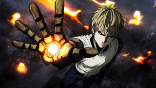 Man holding glowing hand dark - flame free wallpaper