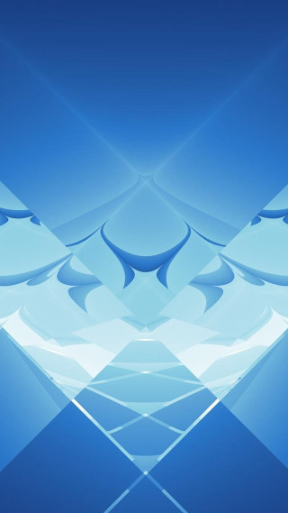 Blue abstract background diamond design - symmetric free wallpaper