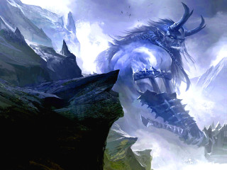 Giant monster horns huge body - horn free wallpaper