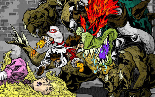 Cartoon monster attack woman knife - a knife and a knife free wallpaper