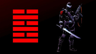Man sword knife stylized image - symmetric free wallpaper