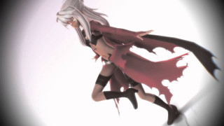 Woman red cape flying arms - a red cape free wallpaper