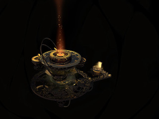 Clock candle top candle middle - free new year wallpaper