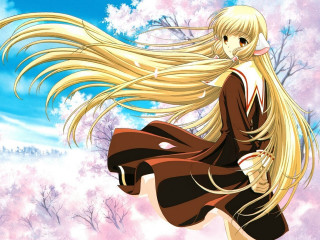 Woman blonde hair flying pink - the background free wallpaper
