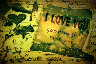 Paper message heart mailart night - a picture of a heart free wallpaper