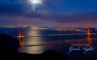 Night bridge city lights full - city background free wallpaper