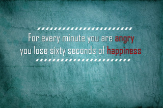 Quote blue background red stripe - angry free wallpaper
