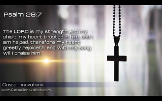 Cross chain bible verse hanging - my heart free wallpaper