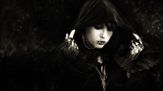 Woman hood hands face creepy - a hood free wallpaper