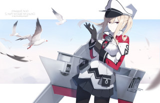 Woman uniform boat birds flying - a woman in a uniform free wallpaper