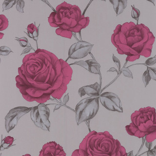 Pink rose wallpaper leaves flowers - a flemish baroque free wallpaper