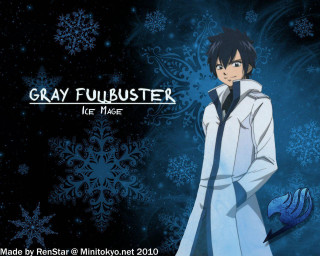 Guy white coat blue gloves - a snowflake background free wallpaper