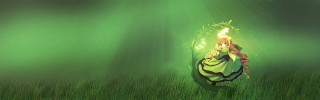 Woman green dress glowing light - a green dress holding free wallpaper