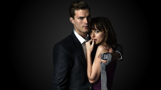 Man woman posing dark room - a picture together free wallpaper