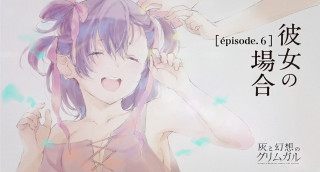 Woman purple hair pink dress 2 - smiling free wallpaper