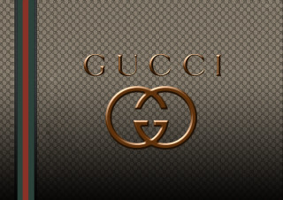 Gucci logo black background red - international typographic style free wallpaper