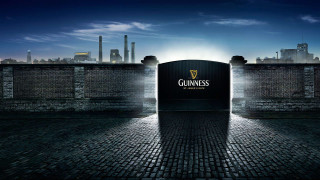 Guinness sign brick wall city - grim free wallpaper