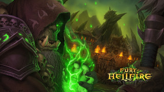 Wizard green black flame fire - his hand free wallpaper