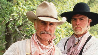 Cowboys posing trees bushes scarves - american scene painting free wallpaper