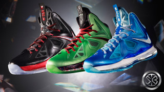 Three colored shoes black background 2 - shoelace free wallpaper