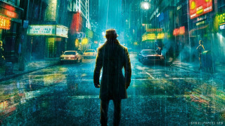 Man city street rain hat 2 - bastien l. deharme free wallpaper