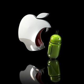 Green apple white apple bite - andries both free wallpaper