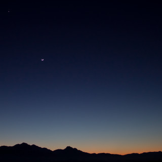 Mountain range night moon distant - amir zand free wallpaper