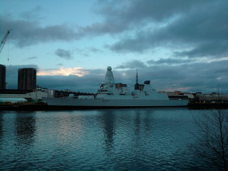Large white ship harbor city - daphne allen free wallpaper