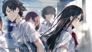 Group people standing room window 2 - sots art free wallpaper