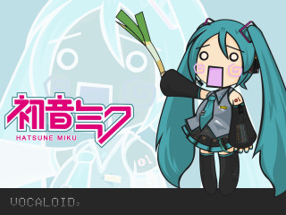 Hatsune miki plant aqua background - neodada free wallpaper