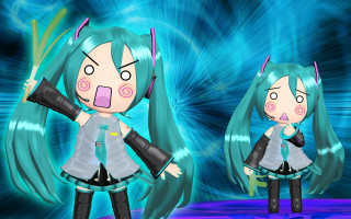 Cartoon character blue wig gun - video game free wallpaper