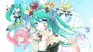 Girl blue hair anime characters - art free wallpaper for desktop