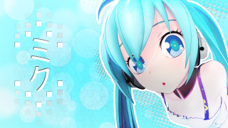 Anime girl blue hair headphones 4 - blue hair free wallpaper