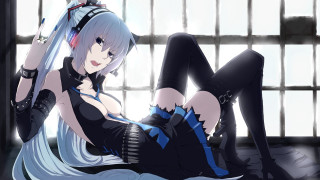 Woman white hair black clothes - black clothes free wallpaper